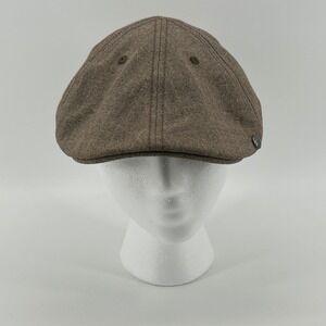 Perry Ellis Newsboy Cap Brown Textured Flat Cap Gatsby Driving Hat Men L/XL